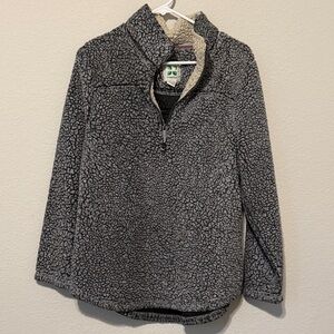 GreenTea Gray and Cream Sherpa Pullover